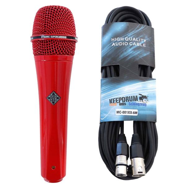 Telefunken M80 Rot dynamisches Mikrofon mit Kabel