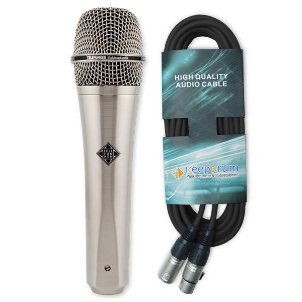 Telefunken Mikrofon M80 Satin Chome mit XLR-Kabel