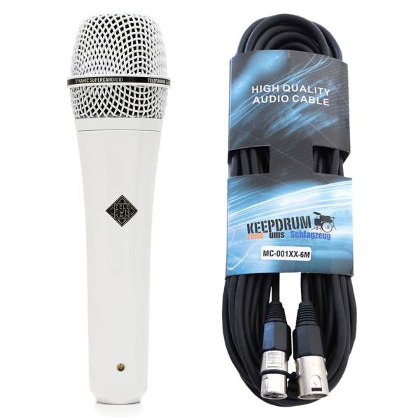 Telefunken M80 Weiss dynamisches Mikrofon mit Kabel