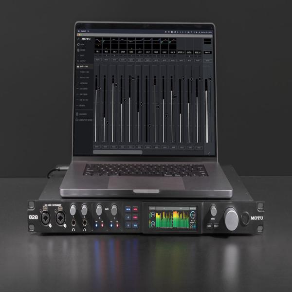 Motu 828 (2024) USB Audio-Interface mit 2x XLR-Kabel