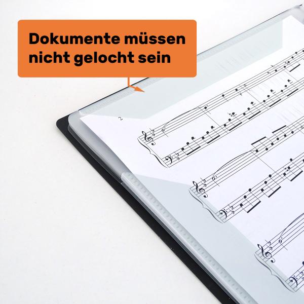 keepdrum Notenmappe MB40 für 40 Seiten DIN A4
