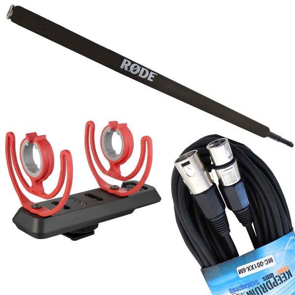 Rode Micro BoomPole mit SM3R Halter mit keepdrum kabel