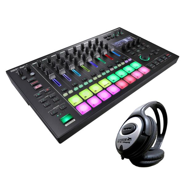 Roland MC-707 Groovebox DJ Mischpult mit Kopfhörer
