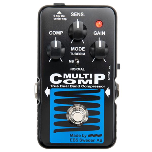 EBS Effektgerät Multicomp Kompressor Pedal für Bass Blue Label mit Netzteil