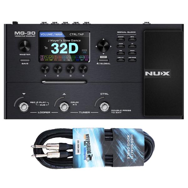 Nux MG-30 Modeling Multi-Effektgerät mit Kabel