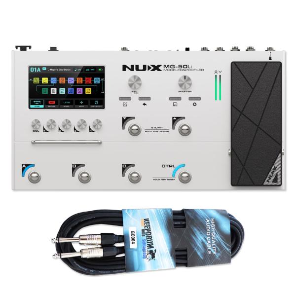 Nux Multi-Effektgerät MG50Li White mit Kabel