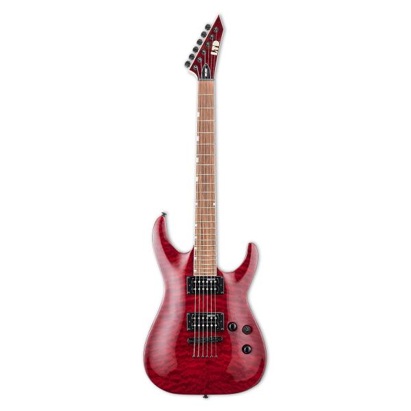 ESP LTD MH-200QM STBC E-Gitarre mit Klinkenkabel