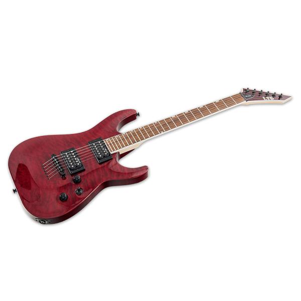 ESP LTD MH-200QM STBC E-Gitarre mit Klinkenkabel