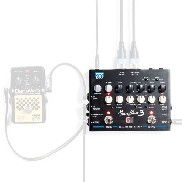 EBS Vorverstärker MicroBass 3 analoger Bass Preamp mit Kabel