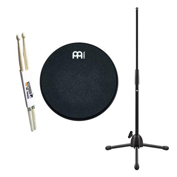 Meinl MMP12BK Practice Pad mit Ständer mit Sticks