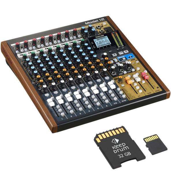 Tascam Model 12 Mischpult mit Speicherkarte 32 GB