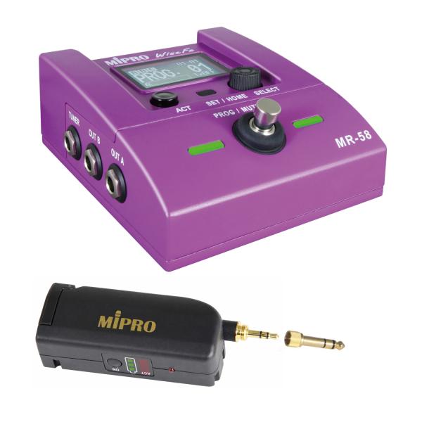 Mipro MR-58 Empfänger-Pedal mit MT-58 Stecksender