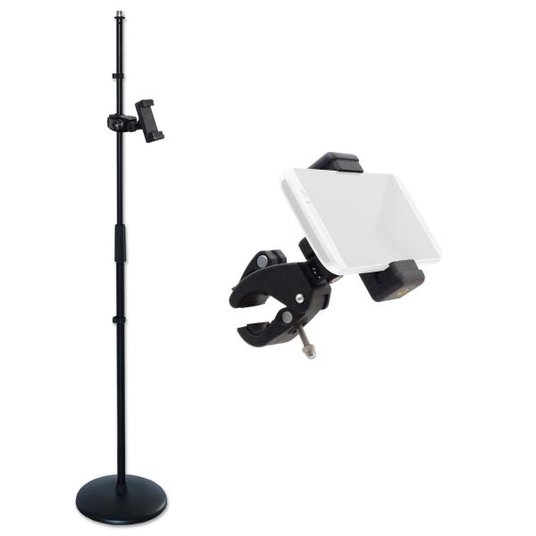 keepdrum Mikrofonständer MS015 gerades Stativ mit Smartphone Halter