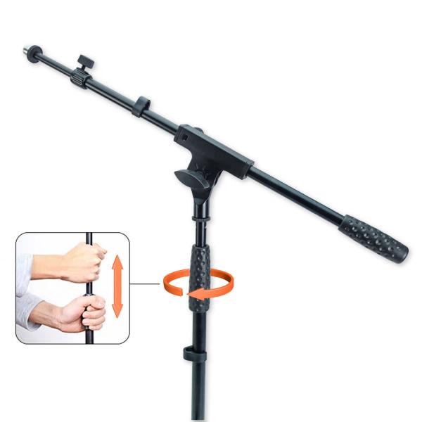 keepdrum Mikrofonständer MS01T niedriges Stativ mit Mikrofonklammer