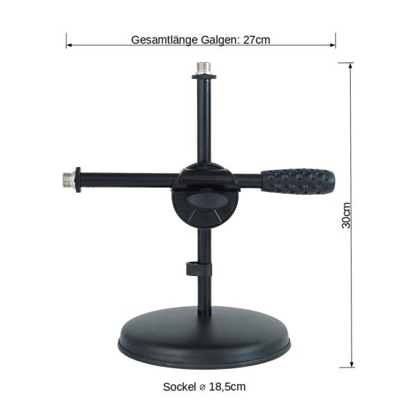 keepdrum Mikrofonständer MS031 Tischstativ mit Tablet-Halter