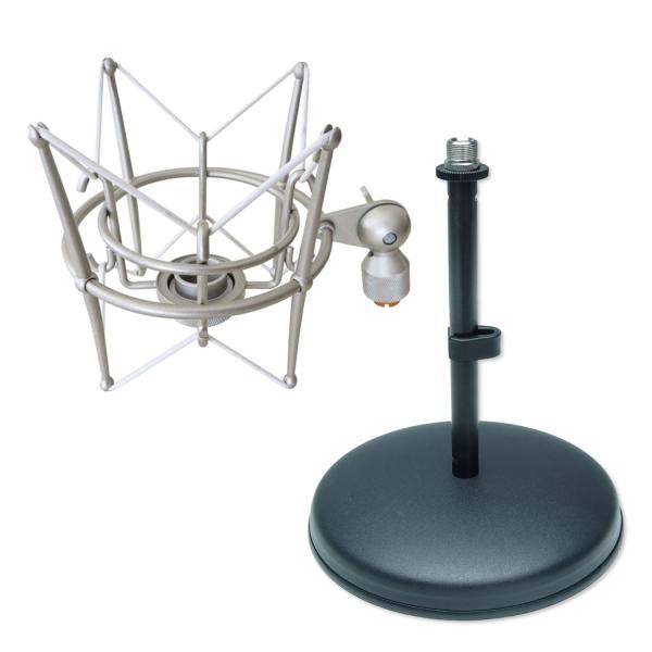 keepdrum MS089 Mikrofon Spinne mit MS032 Tischstativ