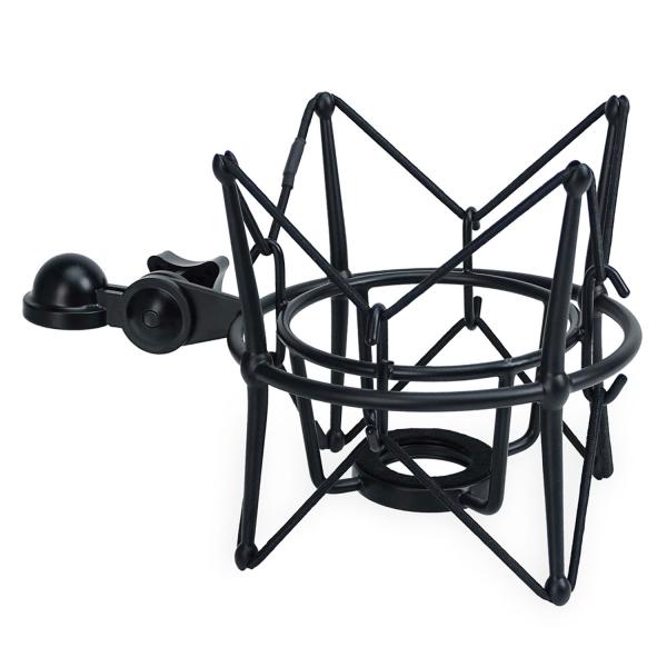 keepdrum MS138 Gelenkarm-Stativ Weiss mit Mikrofon-Spinne Schwarz