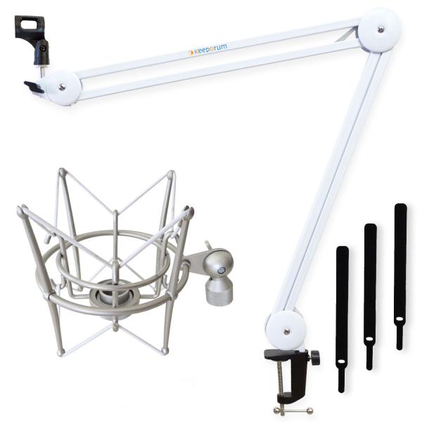 keepdrum MS138 Gelenkarm Weiss mit Spinne MS089