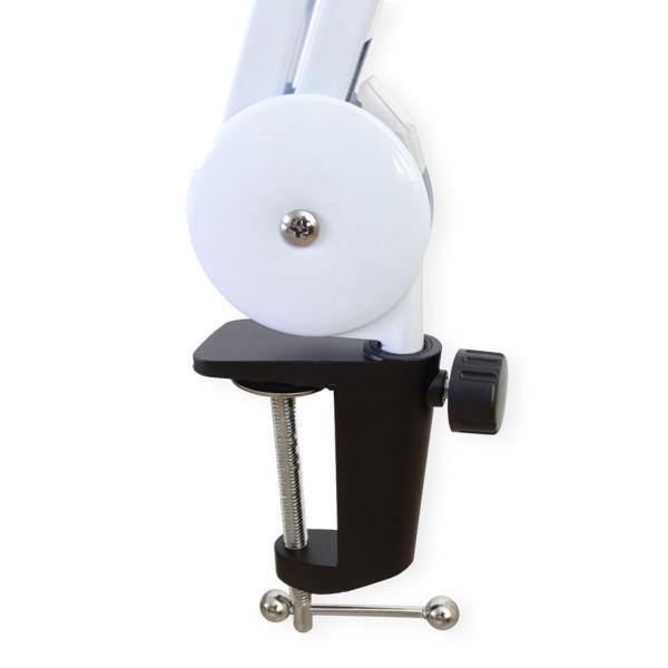 keepdrum MS138 Gelenkarm-Stativ Weiss mit Mikrofon-Spinne Schwarz