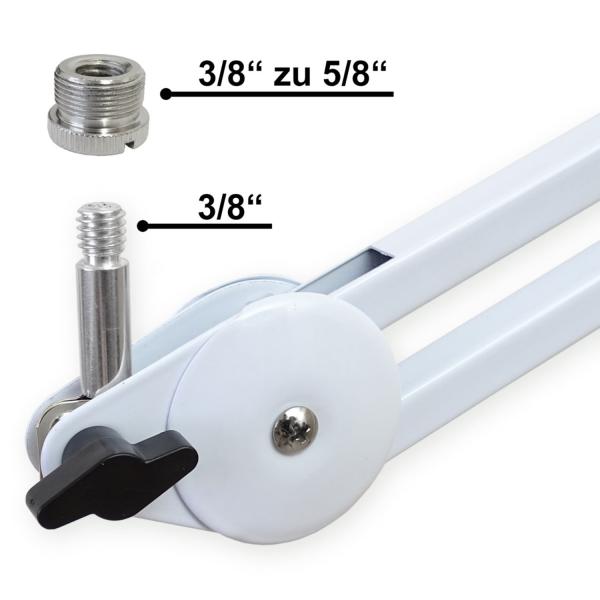 keepdrum MS138 Gelenkarm Weiss mit Multi-Spinne