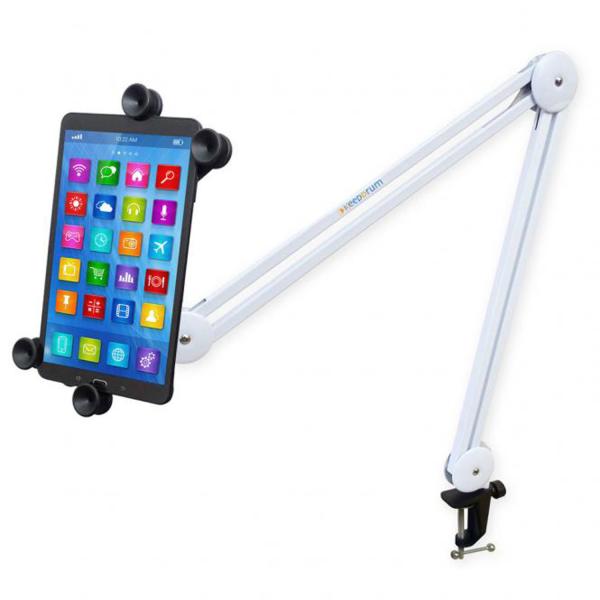keepdrum Tablethalter mit Gelenkarm Stativ Weiss
