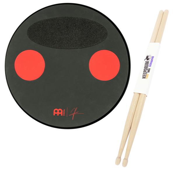 Meinl Cymbals Split Tone Übungspad 12 Zoll mit Schlagzeugstöcken
