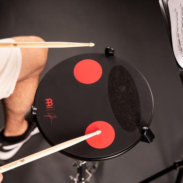 Meinl Cymbals Split Tone Übungspad 12 Zoll mit Schlagzeugstöcken