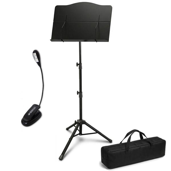 keepdrum Notenpult MUS024 Notenständer klappbar mit LED-Leuchte