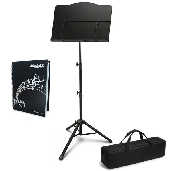 keepdrum Notenpult MUS024 mit Tasche und DIN A4 Mappe