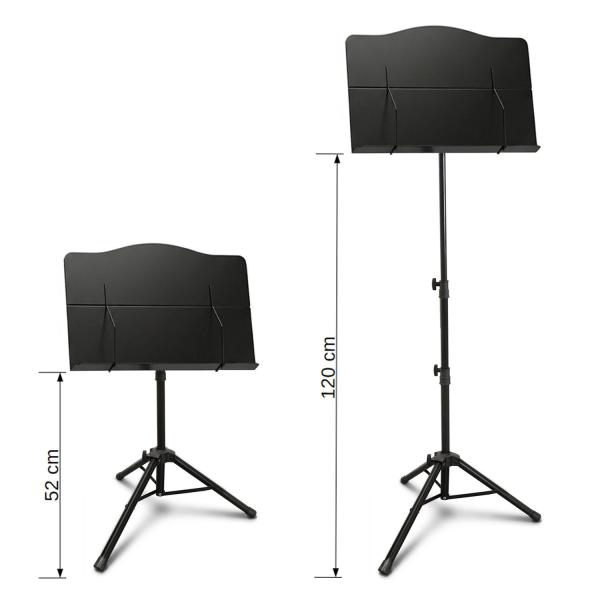 keepdrum Notenpult MUS024 mit Tasche und DIN A4 Mappe