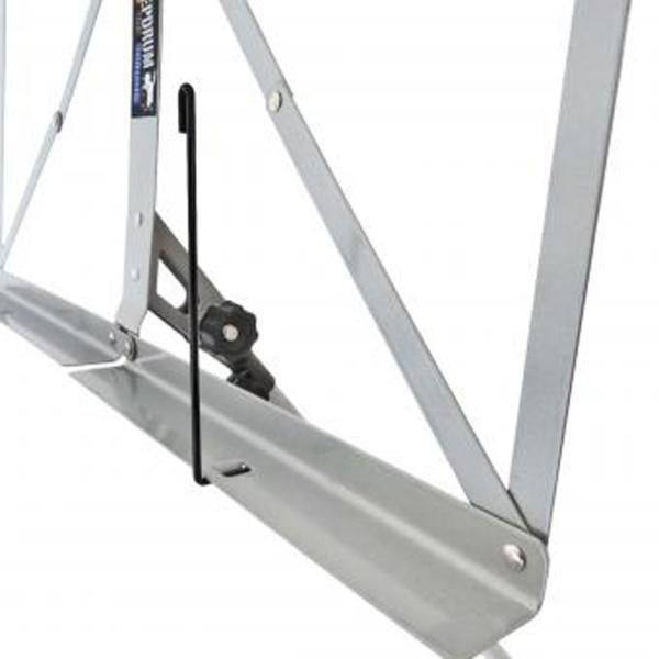 keepdrum MUS3SV Notenständer Silber mit 2 Magnete
