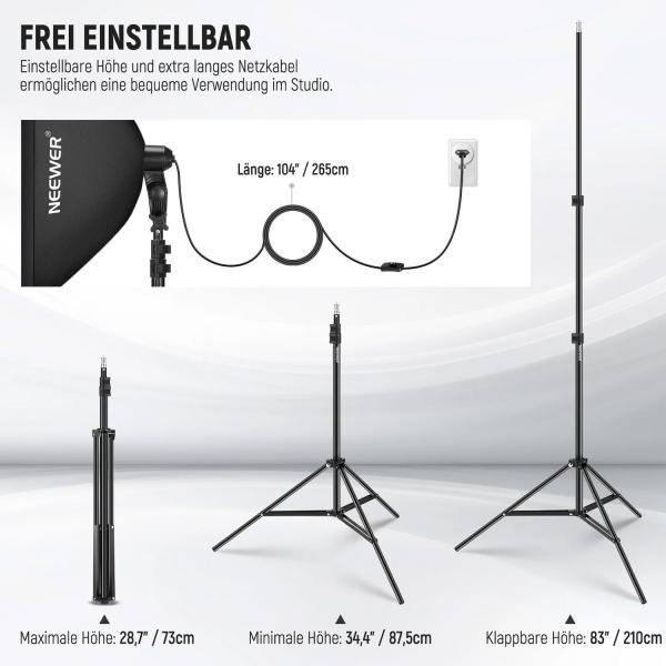 Neewer Dauerlicht NK200 Softbox Beleuchtungs-Set
