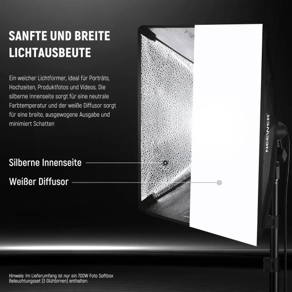Neewer Dauerlicht NK200 Softbox Beleuchtungs-Set