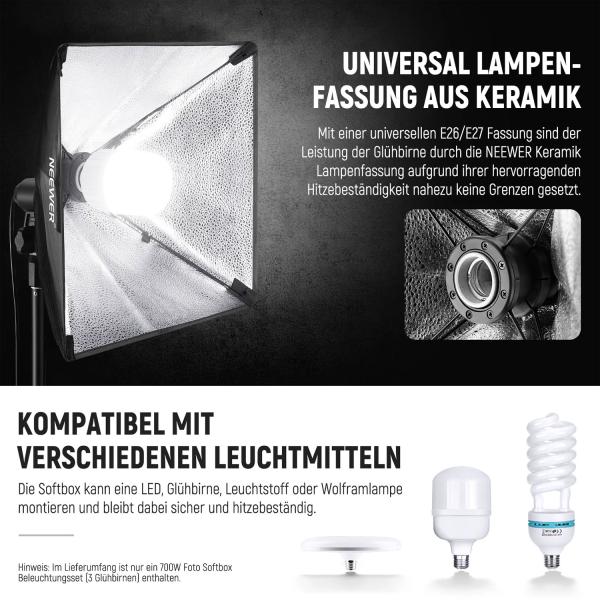 Neewer Dauerlicht NK200 Softbox Beleuchtungs-Set