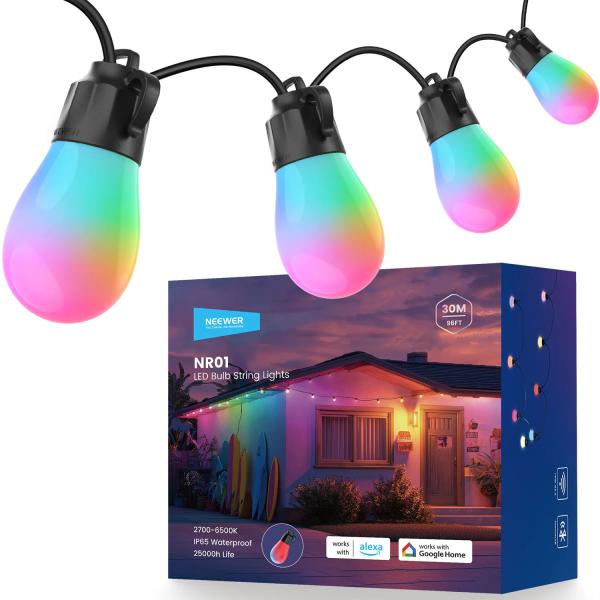 Neewer LED-Lichterkette NR01-30 mit App-Steuerung 30m