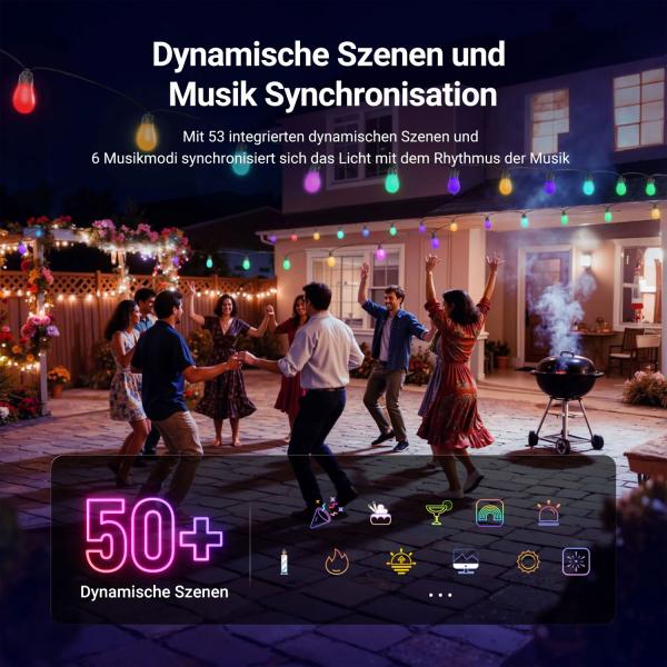 Neewer LED-Lichterkette NR01-45 mit App-Steuerung 45m