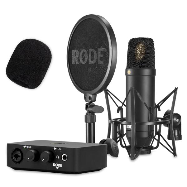 Rode Mikrofon NT1-Kit Studio-Mikrofon mit AI-1 Interface und Popschutz