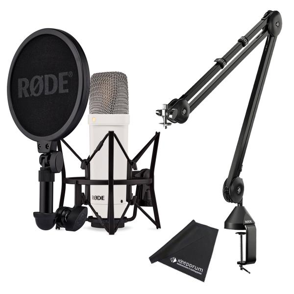 Rode NT1 Signature Weiss Mikrofon mit PSA-1 Gelenkarm