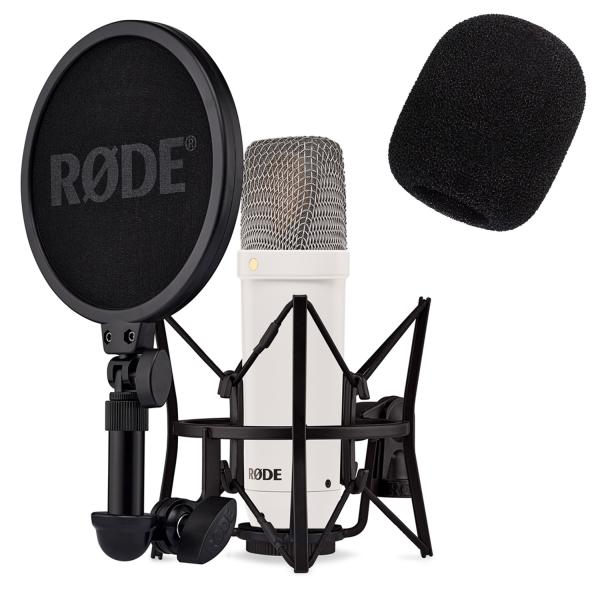 Rode NT1 Signature Weiss Mikrofon mit Popschutz