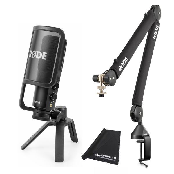 Rode NT-USB+ - Mikrofon mit PSA1+ - Gelenkarm und Tuch