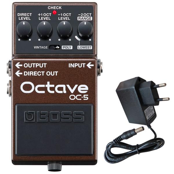 Boss OC-5 Oktave Pedal Effektgerät mit 9V Netzteil