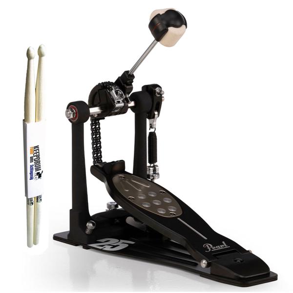 Pearl Fußmaschine P-2050C/B Eliminator Limited Edition mit Schlagzeugstöcke 1 Paar