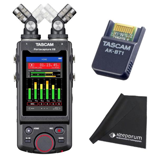 Tascam Portacapture X8 mit AK-BT1 Adapter mit Tuch