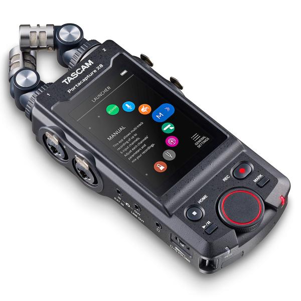 Tascam Portacapture X8 Audio-Recorder mit Windschutz