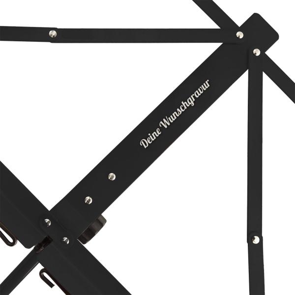 keepdrum MUS3BK Notenständer Schwarz mit personalisierter Gravur