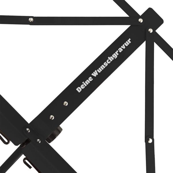 keepdrum MUS3BK Notenständer Schwarz mit personalisierter Gravur