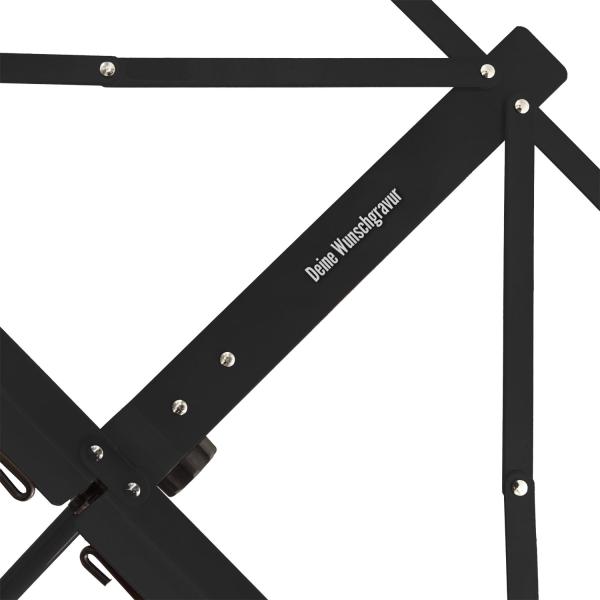 keepdrum MUS3BK Notenständer Schwarz mit personalisierter Gravur