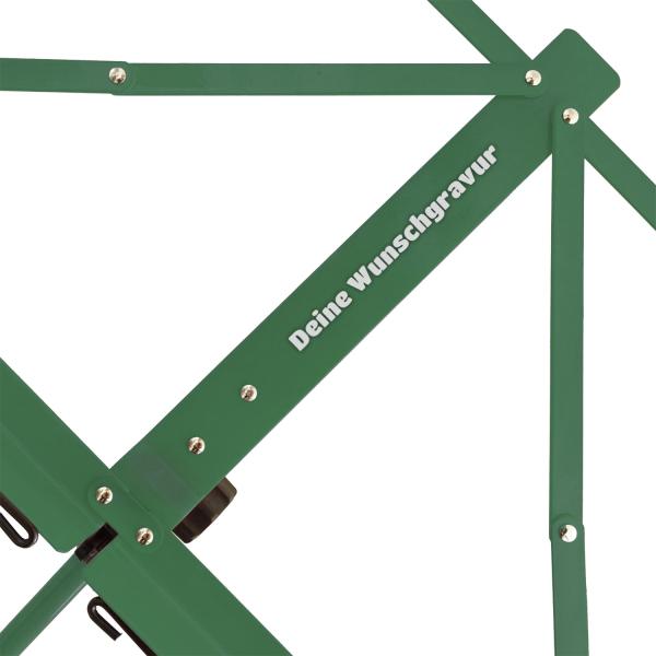 keepdrum MUS3GR Notenständer Grün mit personalisierter Gravur