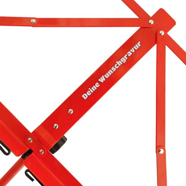 keepdrum MUS3RD Notenständer Rot mit personalisierter Gravur