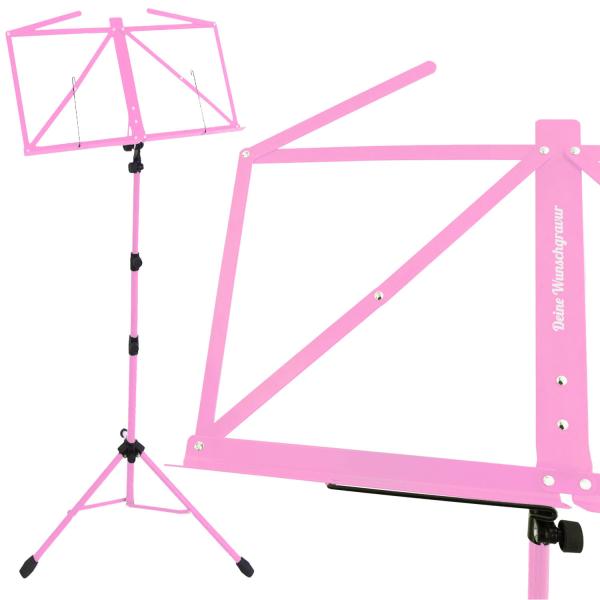 keepdrum MUS3PK Notenständer Pink mit personalisierter Gravur